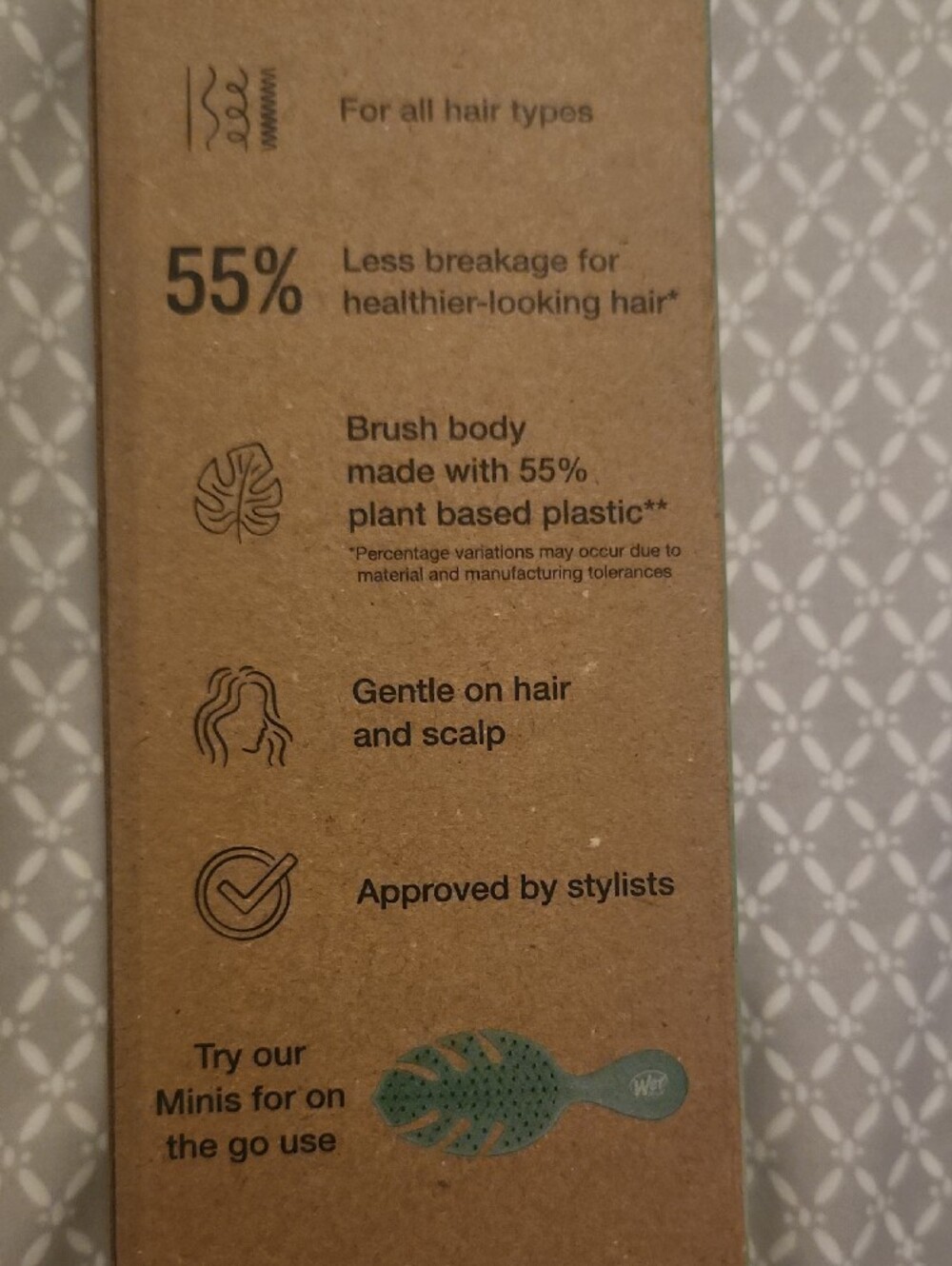 Wet Brush Go Green Detangler Hair Brush — Mint Green - Picture 2 of 2